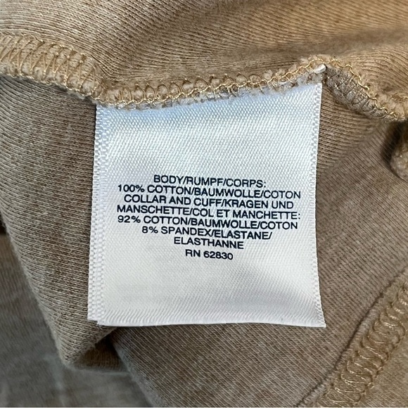 Lands End Turtleneck Womens XL Beige Pullover Stretch Long Sleeve Top - Picture 8 of 8